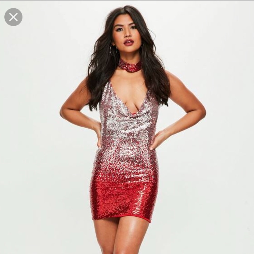 NWT Red Sequin Dress
